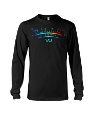 VU Meter Vintage Old Man Audio Engineer Long Sleeve Tee front