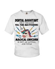 Dental Assistant Multitasking Unicorn Hardworking Youth T-Shirt tile