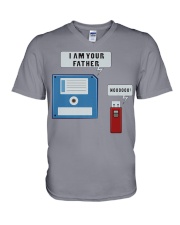 USB Floppy Disk Computer Science Storage V-Neck T-Shirt tile
