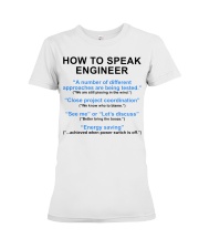 How To Speak Engineer Engineering Definition Gift Premium Fit Ladies Tee tile