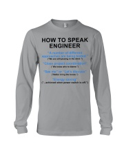 How To Speak Engineer Engineering Definition Gift Long Sleeve Tee tile