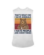 I Save Animals I Hate People Veterinary Sleeveless Tee tile
