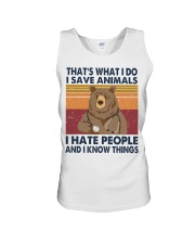I Save Animals I Hate People Veterinary Unisex Tank tile