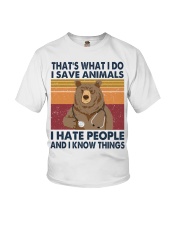 I Save Animals I Hate People Veterinary Youth T-Shirt tile