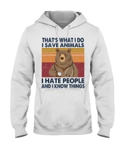 I Save Animals I Hate People Veterinary Hooded Sweatshirt tile
