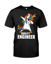 Quality Engineer Unicorn Dabbing Classic T-Shirt front