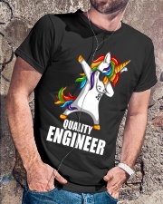 Quality Engineer Unicorn Dabbing Classic T-Shirt lifestyle-mens-crewneck-front-4