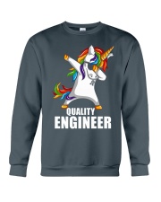 Quality Engineer Unicorn Dabbing Crewneck Sweatshirt tile