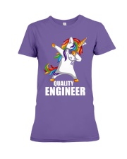 Quality Engineer Unicorn Dabbing Premium Fit Ladies Tee tile