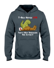 Paramedic T Rex Hates CPR Emergency EMS Gift Hooded Sweatshirt tile