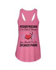 Pediatrician Not A Person Speaker Phone Ladies Flowy Tank tile
