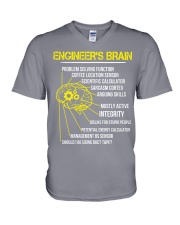 Engineer's Brain Funny Thinking Of Engineer V-Neck T-Shirt tile
