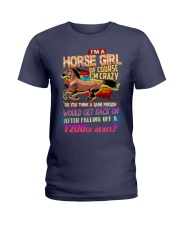 I'm Horse Girl Of Course I'm Crazy Ladies T-Shirt tile