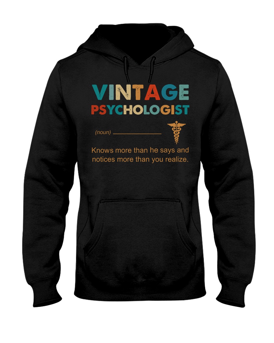 Vintage Psychologist Knows More Than He Says Hooded Sweatshirt