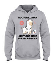 Doctor Llama Funny Gift For Hardworking Doctor Hooded Sweatshirt front