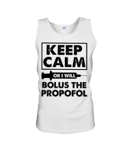 Keep Calm Or I Bolus The Propofol Anesthesia Gift Unisex Tank tile