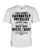 I Am A Grumpy Emergency Physician V-Neck T-Shirt thumbnail