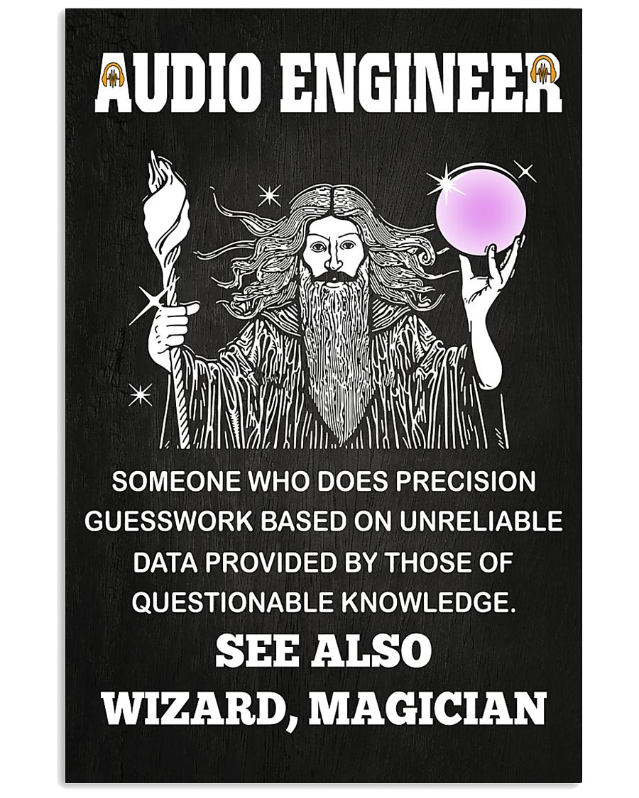 Audio Engineer See Also Wizard Magician 11x17 Poster