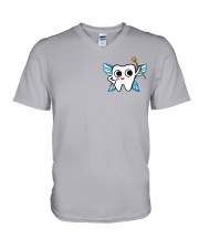 Tooth Fairy Dental Women Dentist Gift V-Neck T-Shirt tile