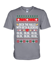Funny Nurse Christmas Shirt Ugly Xmas V-Neck T-Shirt tile