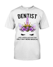 Dentist Like Regular Doctor Unicorn Flower Gift Classic T-Shirt tile