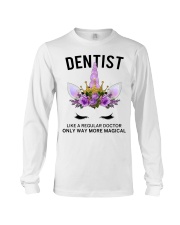Dentist Like Regular Doctor Unicorn Flower Gift Long Sleeve Tee tile