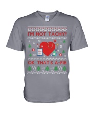 Nursing Not Tachy It's A-FIB Christmas V-Neck T-Shirt tile