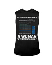 Never Underestimate A Woman With Mixing Console Sleeveless Tee thumbnail