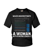 Never Underestimate A Woman With Mixing Console Youth T-Shirt thumbnail