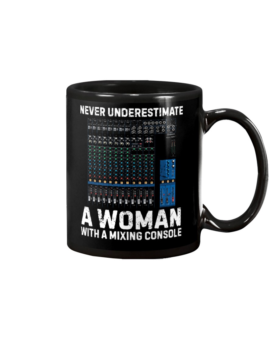 Never Underestimate A Woman With Mixing Console Mug