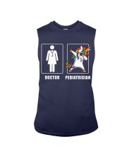 Women Pediatrician Unicorn Dabbing Cooler Doctor Sleeveless Tee tile