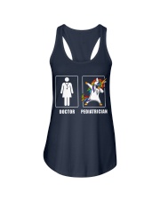 Women Pediatrician Unicorn Dabbing Cooler Doctor Ladies Flowy Tank tile