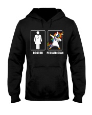 Women Pediatrician Unicorn Dabbing Cooler Doctor Hooded Sweatshirt front
