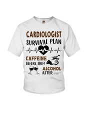 Cardiologist Survival Plan Caffeine Alcohol Youth T-Shirt thumbnail