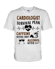 Cardiologist Survival Plan Caffeine Alcohol V-Neck T-Shirt thumbnail