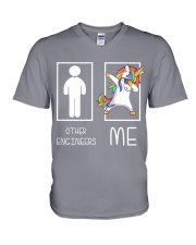 Other Engineers Me Unicorn Dabbing Engineering V-Neck T-Shirt tile