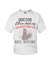 Doctor Let Me Check My Giveashitometer Youth T-Shirt tile