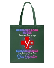 Knows More Than She Says Operating Room Nurse Tote Bag tile