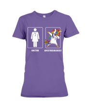 Unicorn Dabbing Anesthesiologist Cooler Doctor Premium Fit Ladies Tee tile