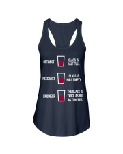 Optimist Pessimist Engineer Glass Half Full Funny Ladies Flowy Tank tile