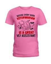 Beside Good Veterinarian Is A Great Vet Assistant Ladies T-Shirt tile