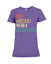 Stay At Home Local Wear Subnet Mask Network Premium Fit Ladies Tee tile