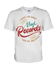 I Have Too Many Vinyl Records V-Neck T-Shirt thumbnail