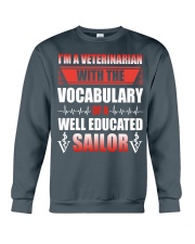 Veterinarian With The Vocabulary Crewneck Sweatshirt thumbnail