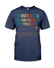 Vintage Emergency Physician Knows More Than She Premium Fit Mens Tee thumbnail