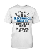 Electronics Engineer Social Distancing Premium Fit Mens Tee tile