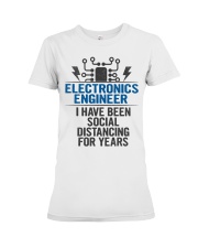 Electronics Engineer Social Distancing Premium Fit Ladies Tee tile