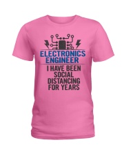 Electronics Engineer Social Distancing Ladies T-Shirt tile