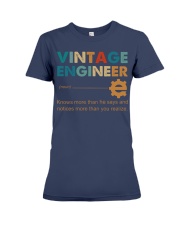 Vintage Engineer Knows More Than He Says Premium Fit Ladies Tee thumbnail