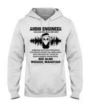 Audio Engineer See Also Wizard Magician Hooded Sweatshirt front